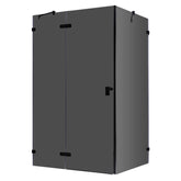 AWT Duschabtrennung LAS1500-B schwarz 150x90 links